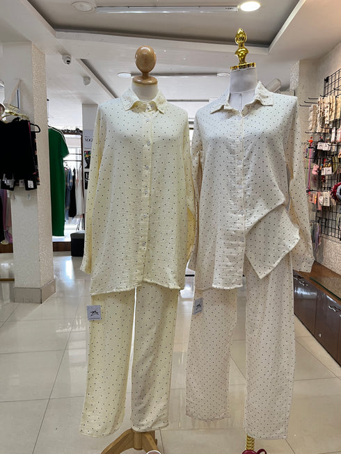 Summer Polka Dot Print Comfy Nigh Suits